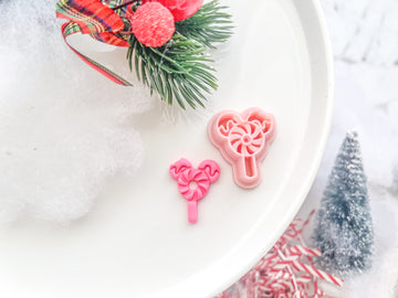 Christmas Mouse Lolly Polymer Clay Cutter